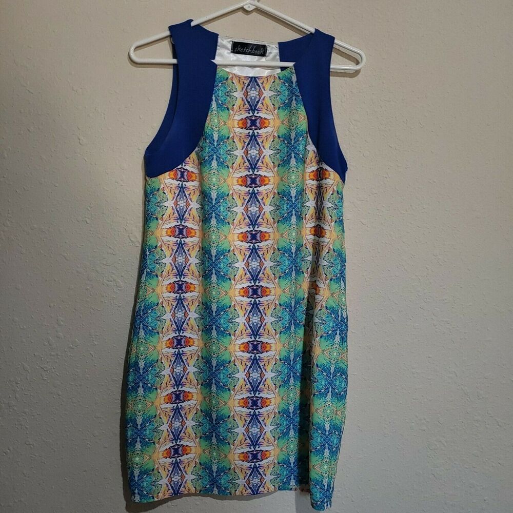 Sketchbook Printed Sleeveless Dress